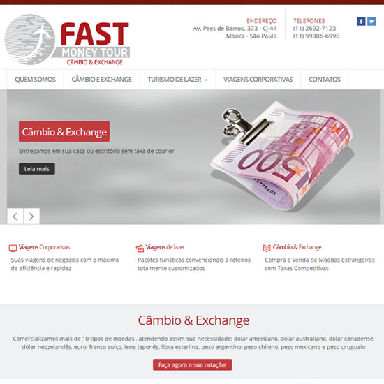 Desenvolvimento de site Fast Money Tour