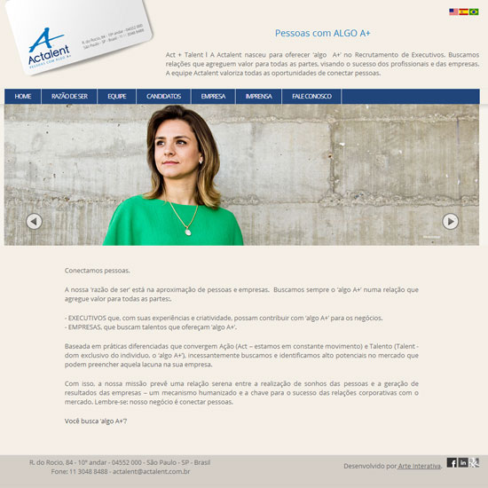 Desenvolvimento de site Actalent