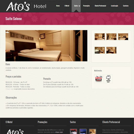 Desenvolvimento de site athos Motel