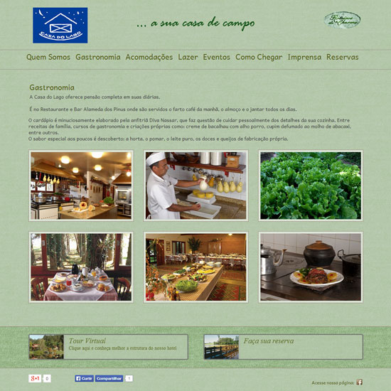 Desenvolvimento de site Casa do Lago